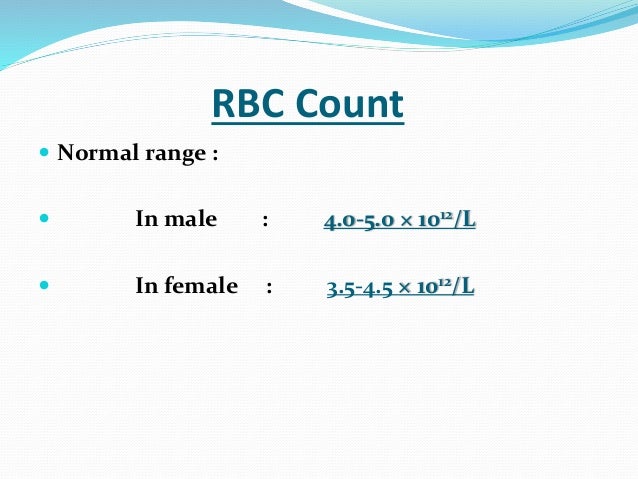rbc normal range male rbc normal range male