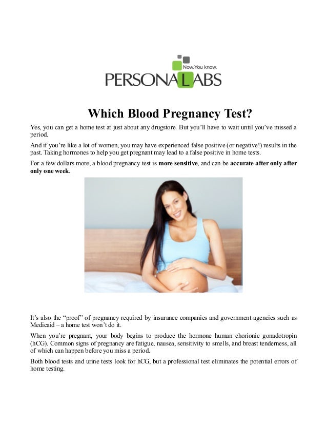 Which Blood Pregnancy Test?