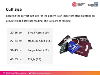 Cuff Size
Ensuring the correct cuff size for the patient is an important step in getting an
accurate blood pressure reading. The sizes are as follows:
20-26 cm Small Adult (10)
22-34 cm Medium Adult (11)
32-43 cm
40-55 cm
Large Adult (12)
Thigh (13)
 