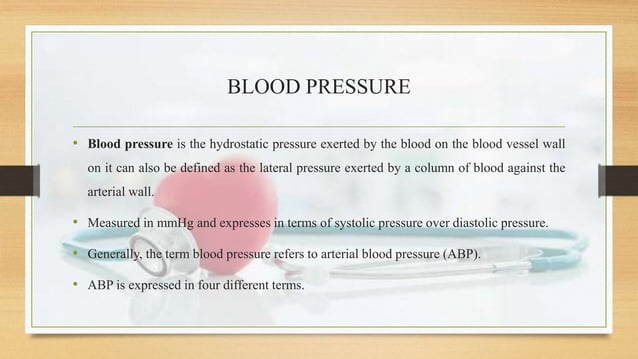 Physiology of Blood Pressure - Regulation | PPTX