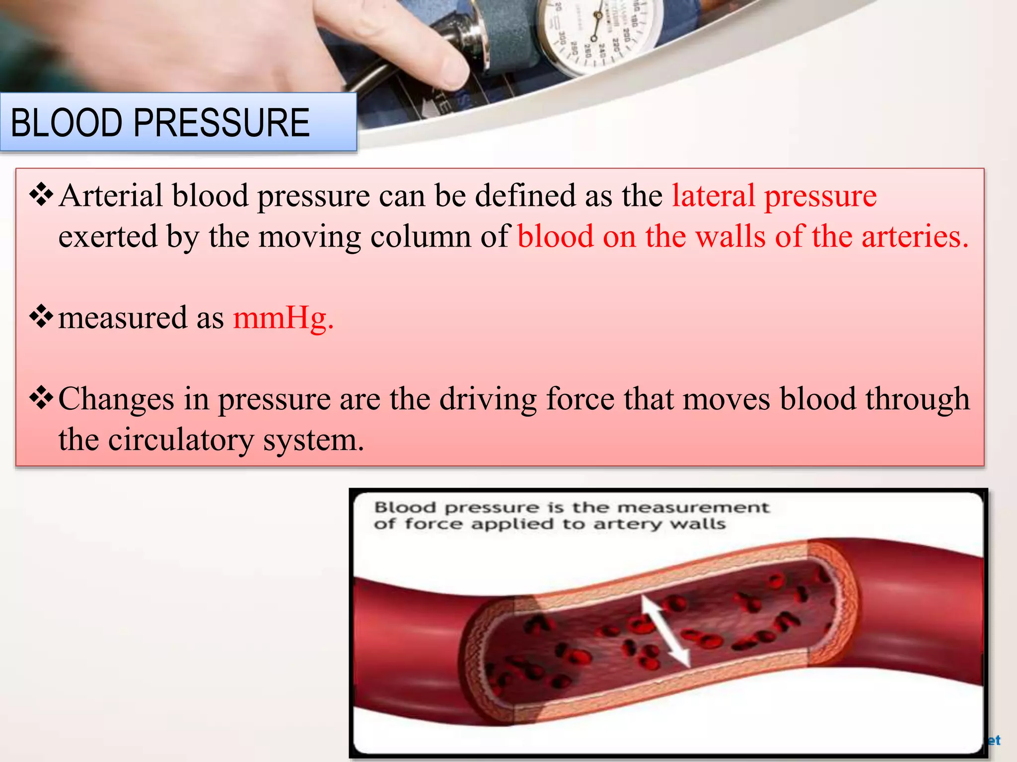 Blood Column Blood pressure and its regulation | PPTX