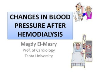 Magdy El-Masry
Prof. of Cardiology
Tanta University
CHANGES IN BLOOD
PRESSURE AFTER
HEMODIALYSIS
 