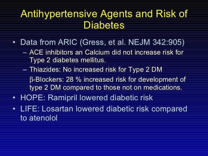 Diabetes risk from atenanol