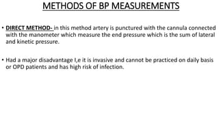 blood pressure measurment for mbbs students | PPTX