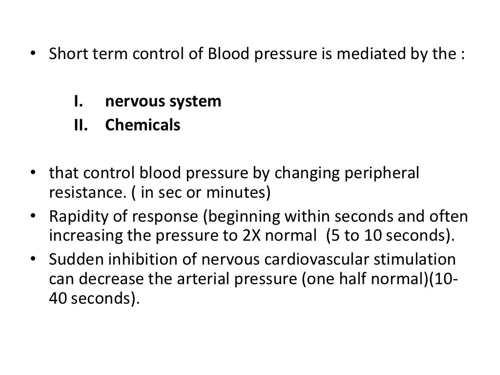 Blood pressure mechanism