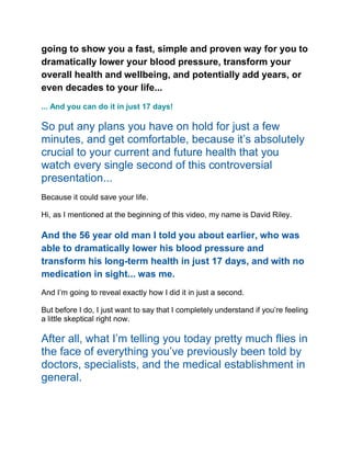 Blood pressure protocol | PDF