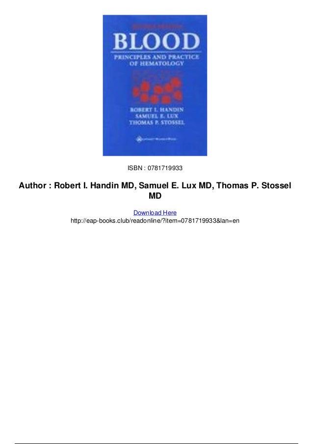 Blood principles and practice of hematology pdf Blood principles and practice of hematology pdf