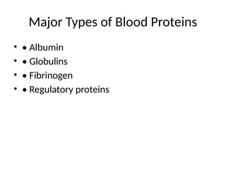 Comprehensive Overview of Blood Proteins and Their Clinical Importance ...