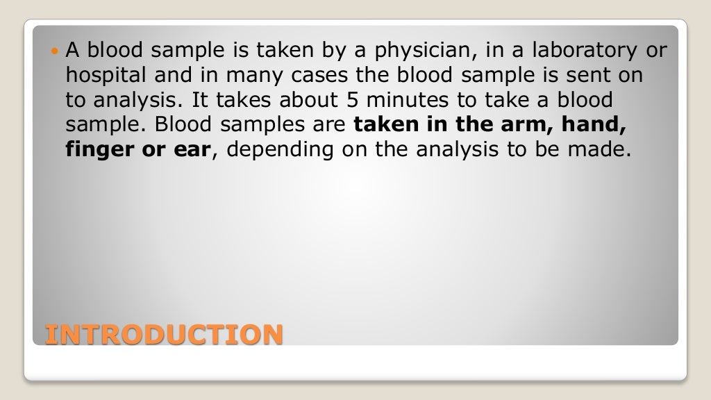 Blood sample collection procedure ppt