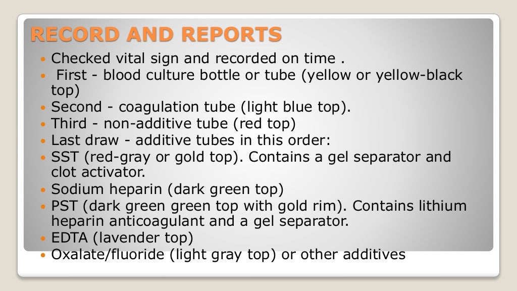 Blood sample collection procedure ppt