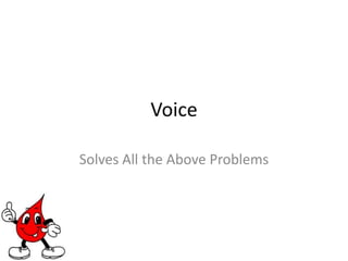 VoiceSolves All the Above Problems