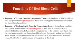 Red Cell Function Blood and Blood related disorders | PPTX