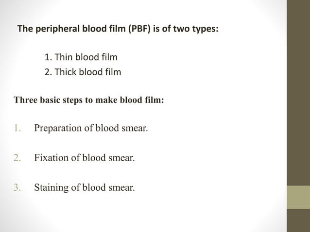 Blood smear staining | PPTX | Blood Disorders | Diseases and Conditions