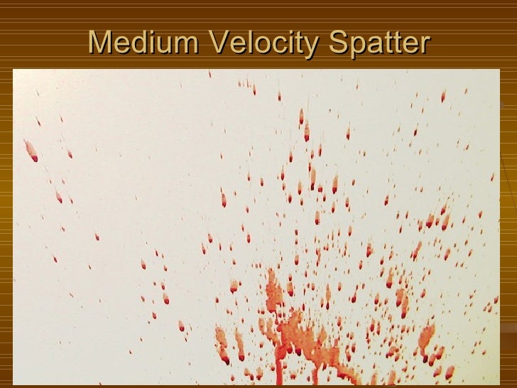 Blood Splatter Chart