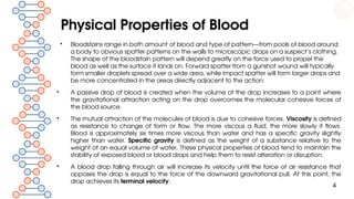 Comprehensive Bloodstain Pattern Analysis in Forensic Science | PPTX