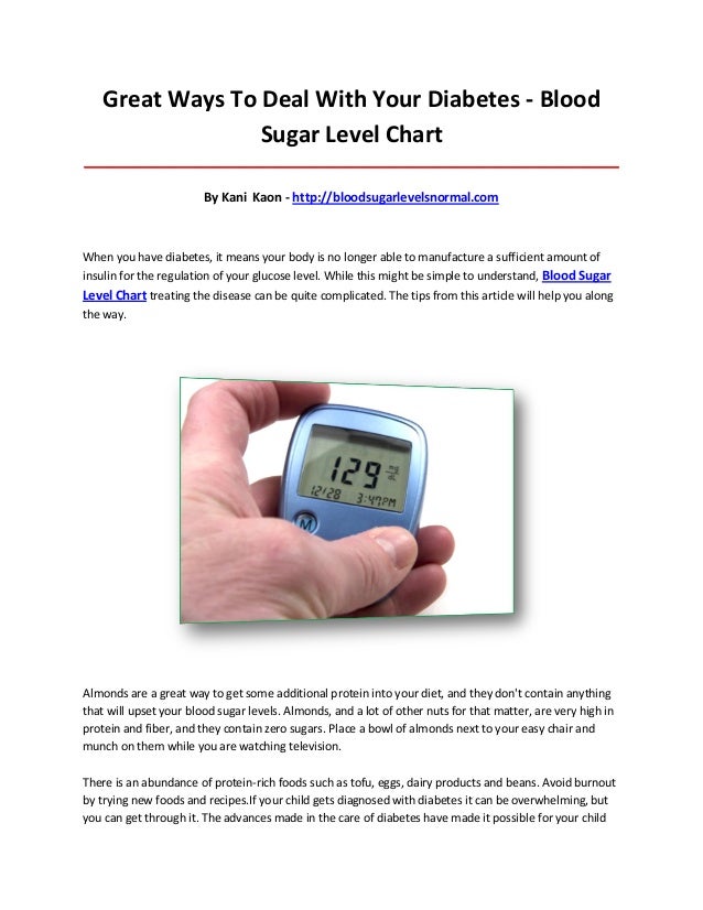 High Sugar Level Chart