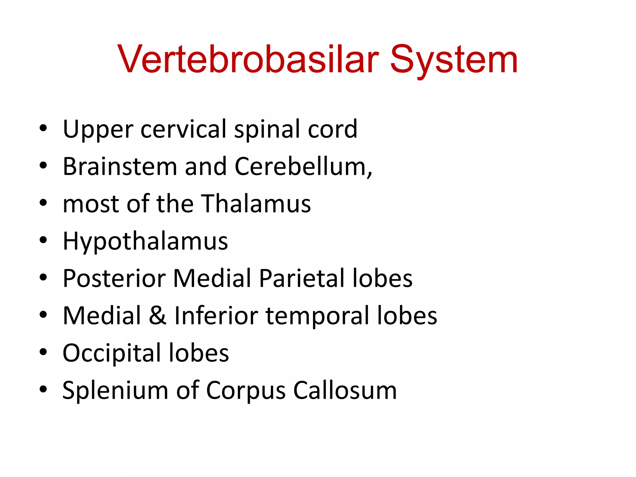 Blood supply of the brain & spinal cord by dr sarwar | PDF
