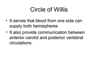Overview of the Blood Supply and Circulation of the Brain | PPT