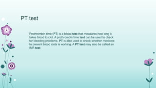 Blood test | PPTX
