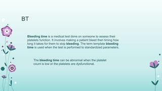 Blood test | PPTX