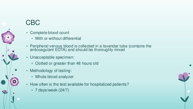 month test old blood 9 Blood test