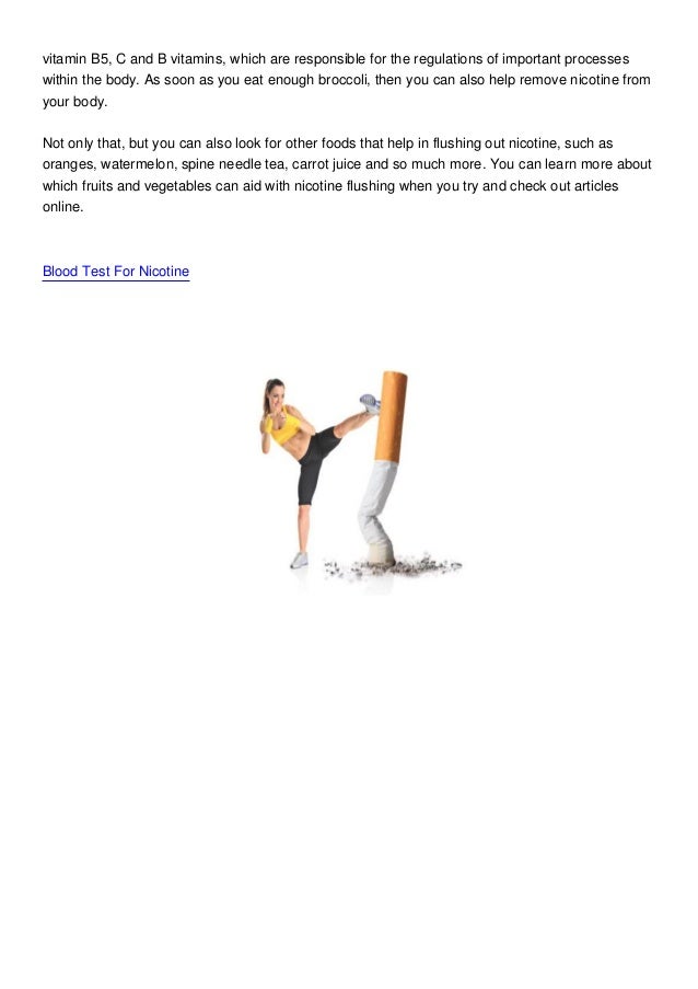 Blood test for nicotine