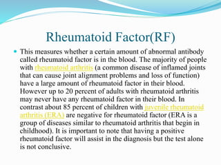 Blood tests | PPTX