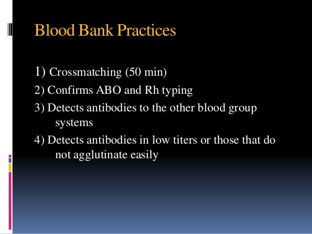 Blood transfusion