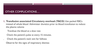 blood transfusion and component therapy | PPTX