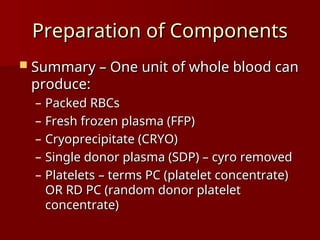 Comprehensive Overview of Blood Transfusion and Blood Products ...
