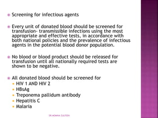 Blood transfusion and its reactions in obstetrics | PPTX