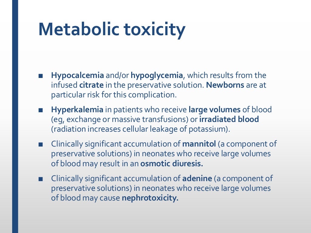 Blood transfusion complications