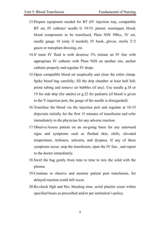 Blood transfusion detail | PDF | Blood Disorders | Diseases and Conditions