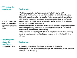 Blood transfusion guidelines in clinical practice | PPT