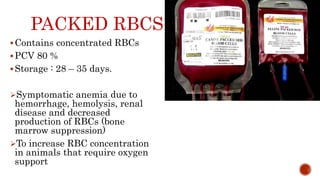 Animal Rbcs BLOOD TRANSFUSION IN SMALL ANIMALS- Dr. Bhavana Mohan.pptx