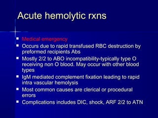 Blood transfusion reactions | PPT