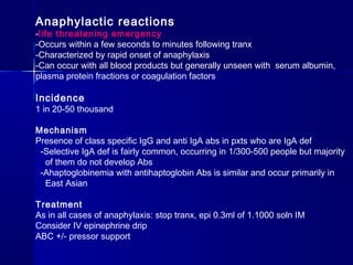 Blood transfusion reactions | PPT