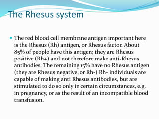 Transfusion Rhesus Blood transfusions ppt | PPTX