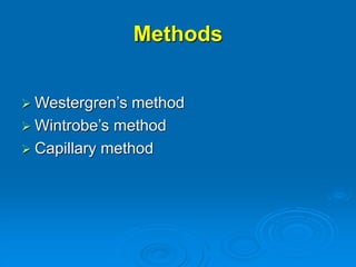 Westergren Lab Blood & Urine examination.ppt