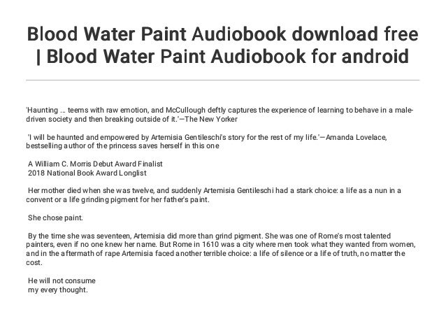 blood water paint book blood water paint book