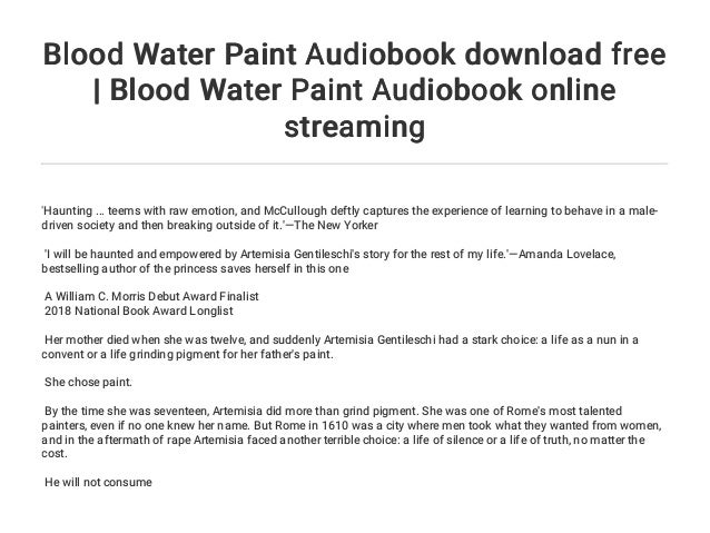 blood water paint book blood water paint book