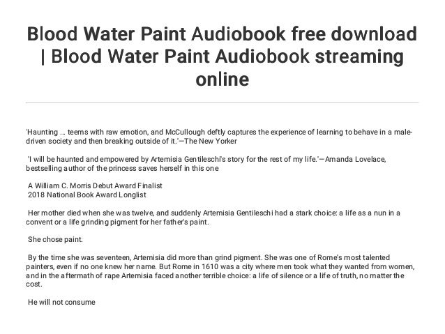 blood water paint