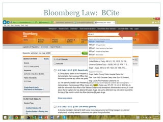 Bloomberg Law: BCite 
 