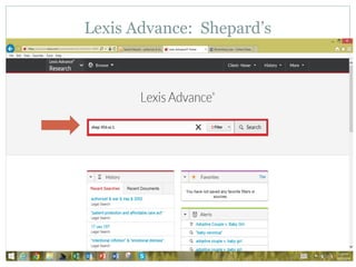 Lexis Advance: Shepard’s 
 