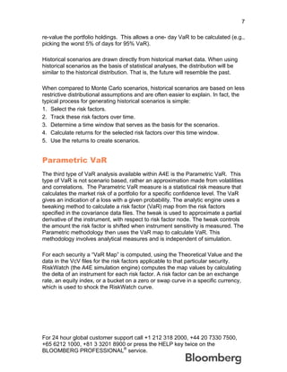 Bloomberg va r | PDF