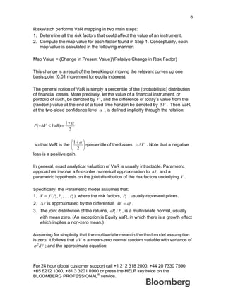 Bloomberg Mapped Model Example Bloomberg va r | PDF