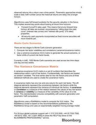 Bloomberg va r | PDF