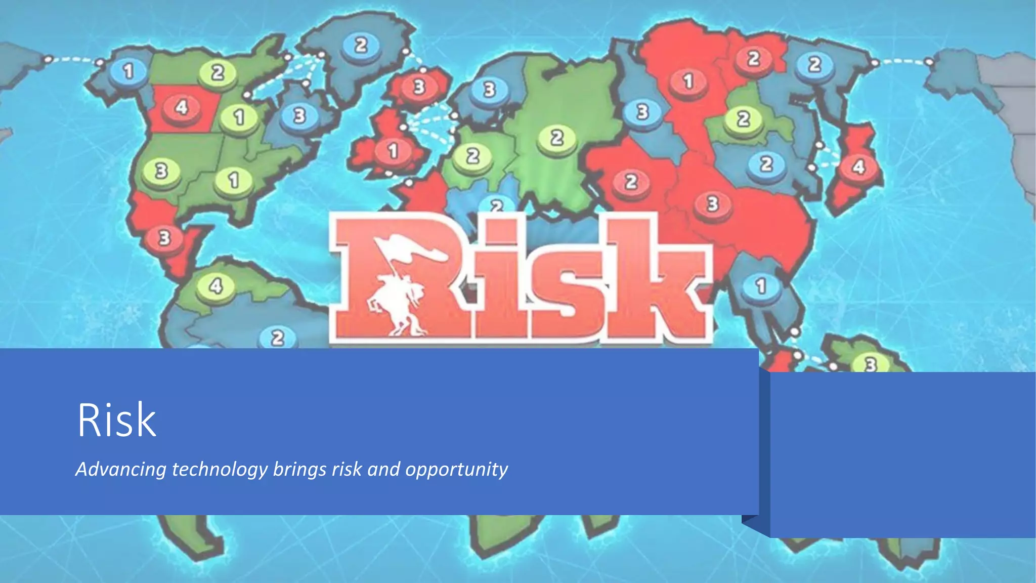 Risk
Advancing technology brings risk and opportunity
 