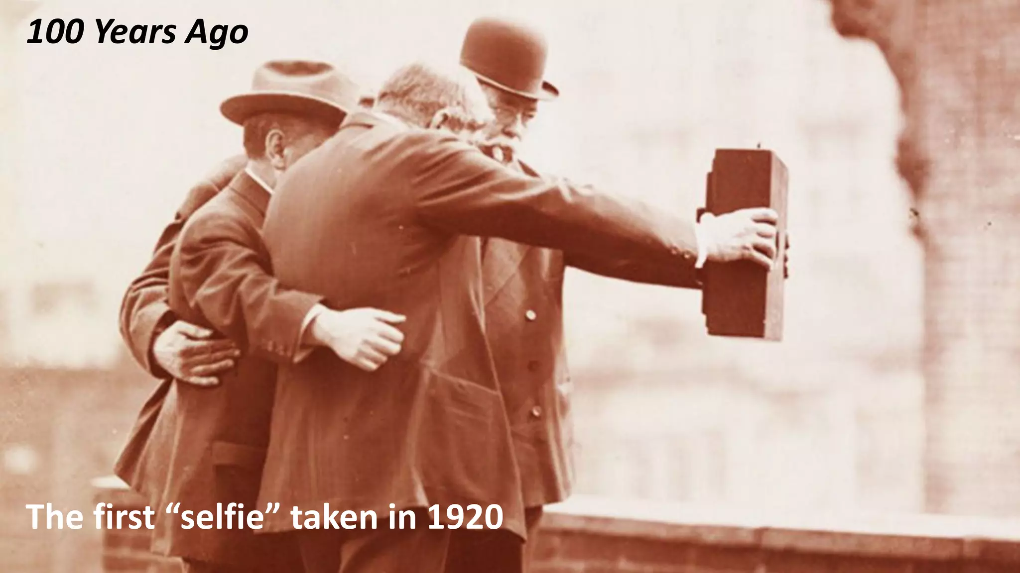 The first “selfie” taken in 1920
100 Years Ago
 