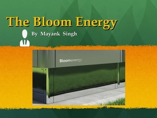 The Bloom EnergyThe Bloom Energy
By Mayank SinghBy Mayank Singh
 